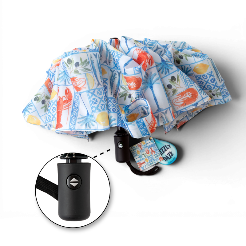 Seaworld Print with Lobster Keychain Umbrella