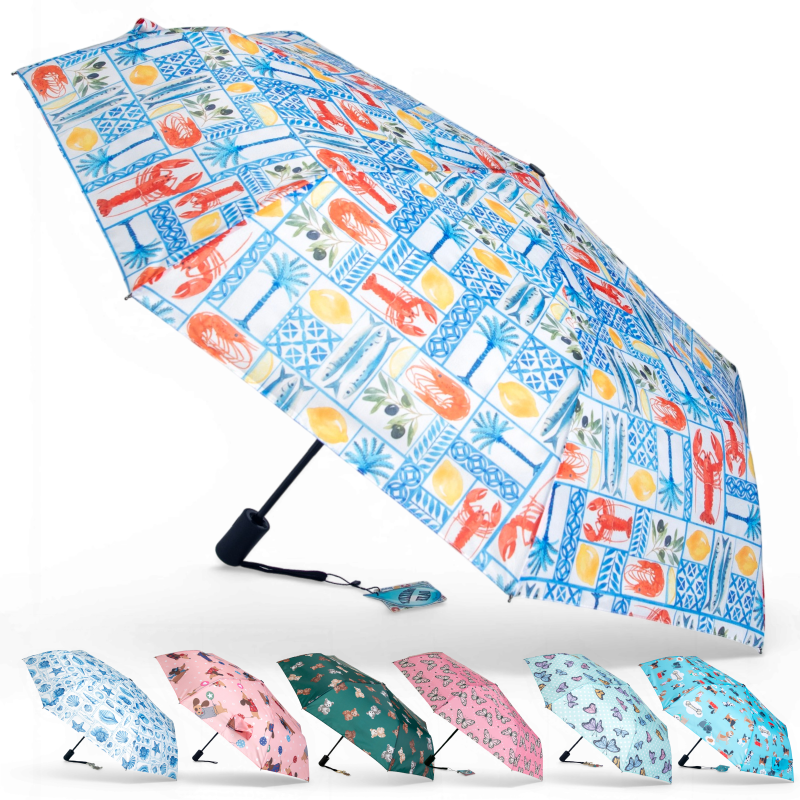 Seaworld Print with Lobster Keychain Umbrella