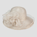 ORGANZA TRIM CHURCH DERBY HAT